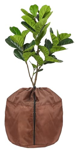 Topfschutz Pflanzen Winter,45*50 cm Thermo Topfschutz Wintervlies Pflanzen | Winterschutz Pflanzen AußEn mit ReißVerschluss Kordelzug, Winterzelt füR Pflanzen Frostschutz Wurzelschutz