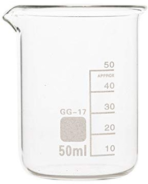 Laboratory 50ml Glass Beaker for Chemistry Laboratory Clear Scale Lab Measuring Cup Borosilicate Glass Heat Resistant Thickened Glass Lab Beakers Science