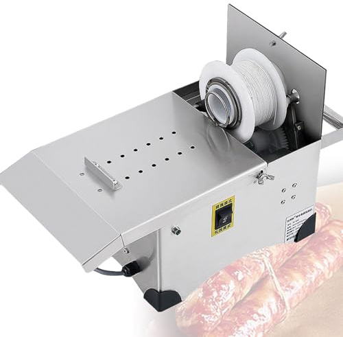 YHEIANJ Macchina per Legare Le Salsicce, Macchina per Legare Le Salsicce elettrica, Macchina per insaccatrice di Carne, Accessori con modalità di avvolgimento e modalità di Filo