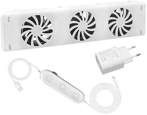 Ventilatore magnetico per termosifoni (30 CFM) con controllo della velocità e sensore di temperatura, risparmio energetico e silenzioso per camini, alloggiamento ignifugo, certificato RoHS (MXRV-25