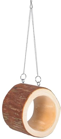 SUPVOX Nichoir à Oiseaux Suspendu en Bois Naturel Petit Nid de Couchage pour Jardin Extérieur Maison D’Oiseau Robuste et Résistante aux Intempéries Fournit Cachette Sûre pour Oiseaux