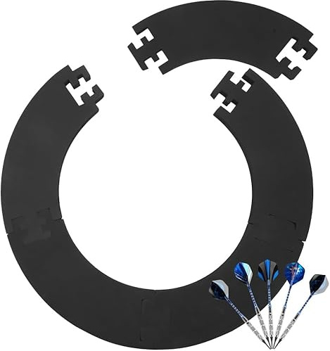 MIUUIPI Anillo de protección envolvente para diana de dardos, anillo de protección envolvente, anillo de captura envolvente, borde de 5 piezas, anillo protector de pared, para diana de 45 cm, total 72