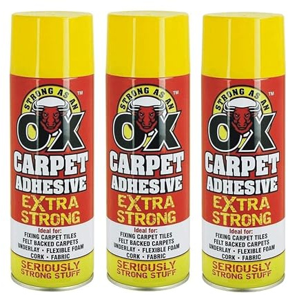 500ml Carpet Adhesive Spray, Heavy Duty Contact Spray Glue for Carpet, Underlay, Felt & Fabric, Strong Bond (3)