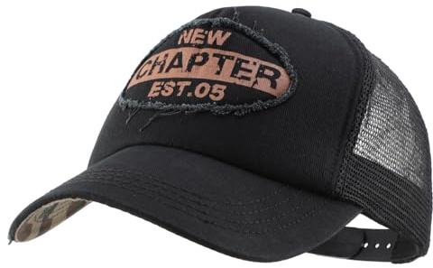Magracy Men's Vintage Baseball Cap Mesh Trucker Hat Adjustable Distressed Snapback Cap