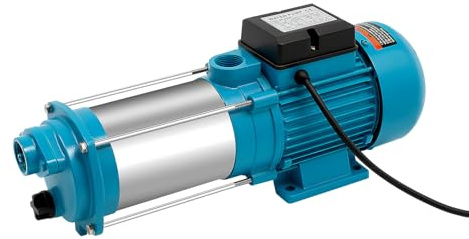 HUOMMGS Centrifugalpump 10 bar, självsugande pump, 2 200 W/1 300 W, trädgårdspump, 100 m/98 m, flödeshöjd, självsugande, 4 000 l/h, 230 V vattenpump, för jordbruk och trädgård