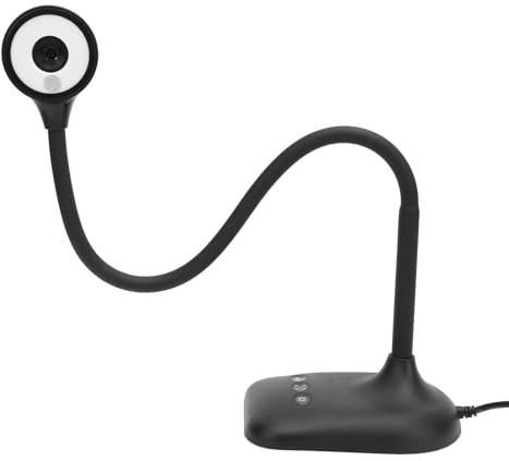 HUSHUI USB-dokumentkamera 2K med Autofokus och LED-ljus för Fjärrarbete Undervisning 5MP Visualizer ABS