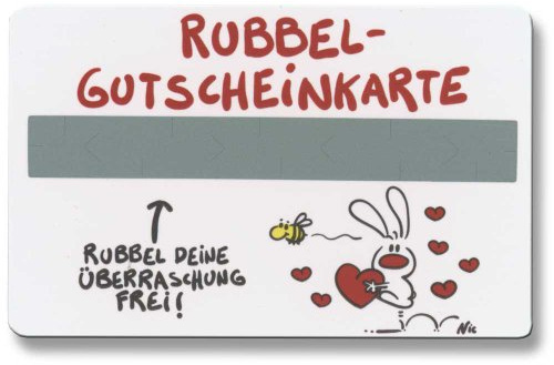 Nic Rubbelkarte Gutschein Für einen Mondschein Spaziergang Rubbelgutschein