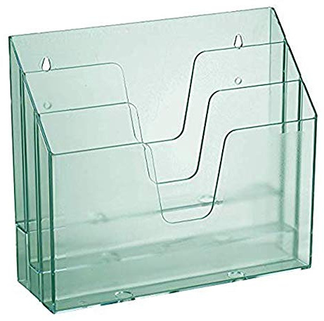 Acrimet Unterlagenhalter Dreifach Horizontalen (Transparente Grüne Farbe)