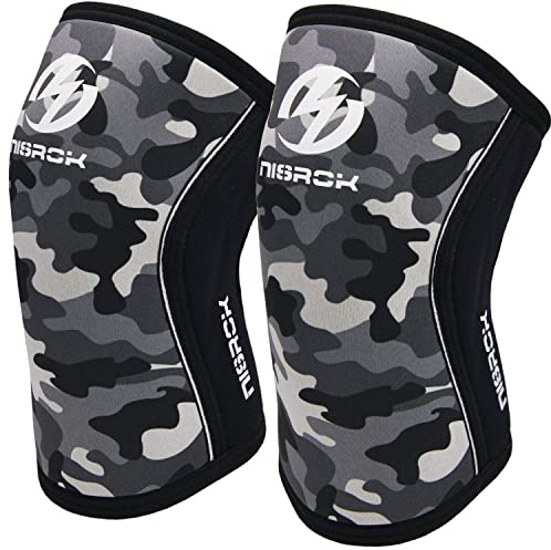 Nisrok Ginocchiere (1 paio), ginocchiere a compressione in neoprene da 7 mm, ottimo supporto per cross training, sollevamento pesi, powerlifting, squat, basket e molto altro ancora XXL