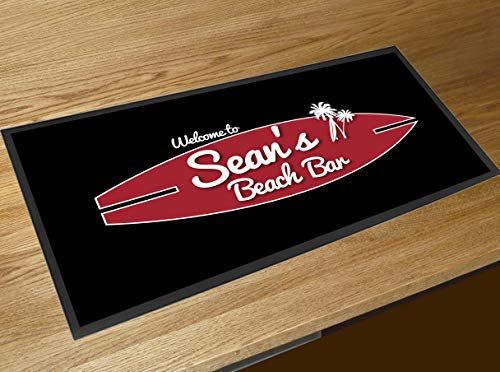 Artylicious Tapis de bar personnalisable Noir