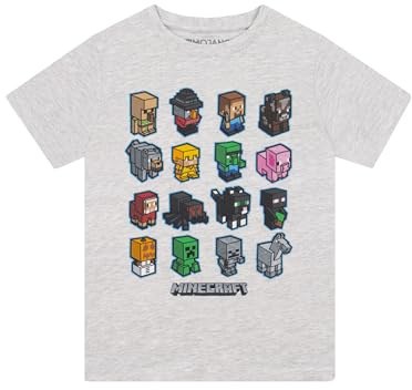 Minecraft Mini Mobs T-Shirt, Kids, 3-15 Years, Black, Official Merchandise