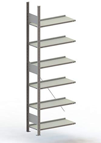 Meta - Anbauregal 2200x750x300 mm verzinkt Fachlast 80 Kg