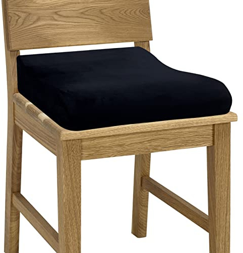 QMBasic AUFSTEHKISSEN Sitzerhöhung 40x40 cm | Aufstehhilfe Sitzkissen mit Schaumkern mit Samtbezug | Ergonomisches Keilkissen