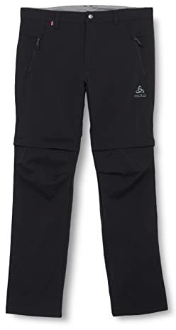 Odlo Herren Zip-Off Wanderhose WEDGEMOUNT, Black, 48