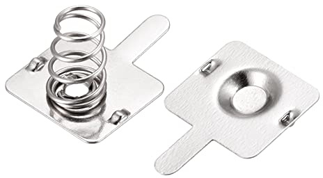 sourcing map Batterie Ressort Plaque AA Batterie Ressort Contact Nickel Plaque 14mmx12mm 20 Ensemble