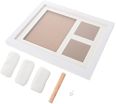 Handabdruck-Fußabdruck-Kit für Neugeborene, Baby-Drucke, Bilderrahmen, Baby-Kinderzimmer, Erinnerungskunst-Set, personalisierte Baby-Drucke, Ornamente, Babyabdrücke, Andenken für Neugeborene little