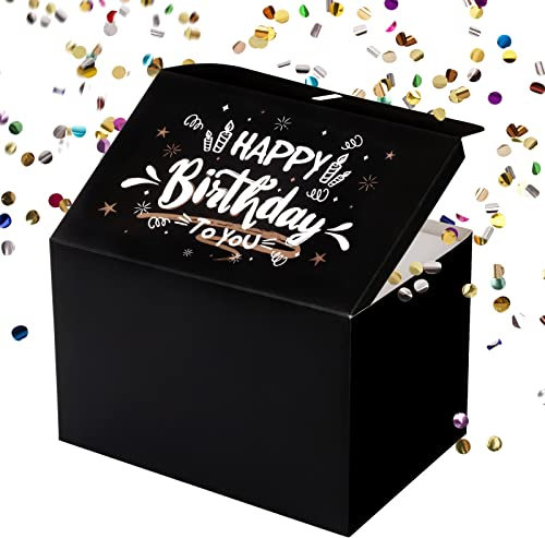 VINFUTUR Explosionsbox Konfetti Geschenkbox DIY Explodierende Konfetti Überraschungsbox Geschenkschachtel für Geburtstag Geschenk