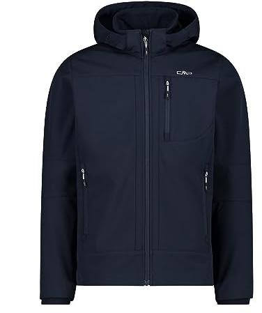 CMP Softshelljacke Melange mit Kapuze | Schutz vor Nässe, Schutz vor Wind, leichtes Tragegefühl, klein verstaubar