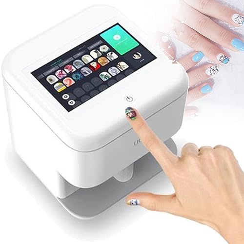 SOYPAX Intelligente automatische Nageldruckmaschine, 3D Nagelkunstdrucker, WiFi/Basteln/USB-Unterstützung, Mobiler Nageldrucker