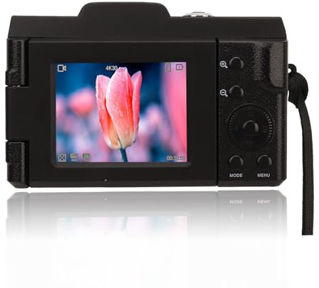 1080P Digital Camera for Photography, 16MP Smart Micro SLR Digital Camera with 16X Digital Zoom, Anti Shake Portable Travel Camera with 2.4 Inch HD Display for Selfie Vlogging