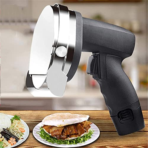 Electric Shawarma Doner Kebab Knife,Sliced Meat Gyros Knife, 80W Kebab Slicer BBQ Roast Meat Cutting Machine Gyro Knife for Restaurant Barbecue, 0.02-0.31 Thickness,Battery (Battery)