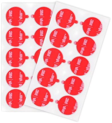 3M Pads Adesivi Biadesivi ad alta Resistenza Diametro 25MM 20 Pcs | Trasparenti, Rotondo, Spessore 0,5 MM, Nastro in Schiuma di Montaggio Adesivo Forte, per Decorazioni Auto Casa Ufficio Loghi