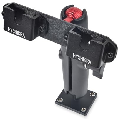 HYSHIKRA LKW-Funkgerätehalterung Doppel-Clip-Platzierung Zubehör, für Handfunkgerät/Lautsprecher-Mikrofon/Mobilfunk-Lautsprecher Kompatibel mit Baofeng Kenwood Motorola Quansheng