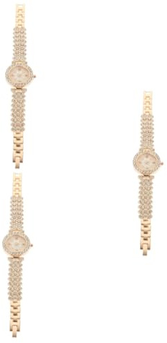 SAFIGLE 3 Stück Strass Damenuhr Digitaluhr Für Mädchen Damenuhren Uhren Deportivos para Hombres Armbanduhr Freizeituhr Smartwatches Herren Dekoruhren Für Roségold Legierung