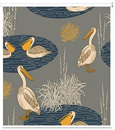 Verdunkelungsrollo, wasserdicht, mit Natur-Vögel-Muster, für Schlafzimmer, Wohnzimmer, Kinderzimmer, kleine Fensterblenden