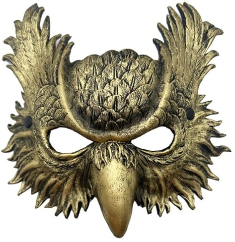 MIMIKRY Halbmaske gespenstische Eule böser Uhu Vogel Maskenball Eulenmaske Commedia dell'arte Halloween