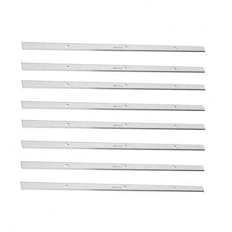 Cuchillas cepilladoras 8 piezas 308x12x1,5 mm Cuchillas cepilladoras HSS, cuchillas cepilladoras de madera gruesa for DH330 DH316, piezas de herramientas eléctricas de corte for carpintería de doble f