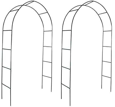 Premium Gartenbogen für Kletterpflanzen, ideal für Terrasse, Terrasse und Rosen, verschönern Sie Ihren Außenbereich mit diesem stilvollen Torbogen, 2 Stück