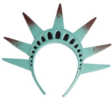 Li-Berty Statue Of Li-Berty Crown And Torch, Torch Set Adult Lady Lib-erty Costume, Statue Of Lib-erty Costume Accessories, Realistic Torch Prop, Easy To Wear, 11.81x5.12x3.94 Inches, For School Event