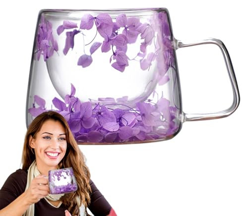 Mughea de flores - Flores en taza de café en | 200 ml de café de primavera