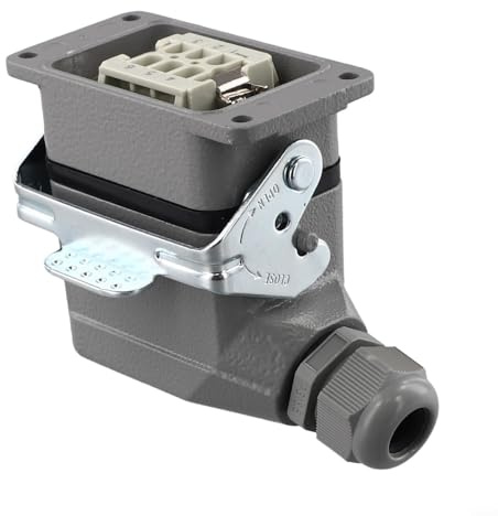 Oniissy Connettore rettangolare industriale a 6 pin, presa elettrica resistente, impermeabile IP65, connettore a crimpare in policarbonato corrente 16A (linea laterale a 6 nuclei)