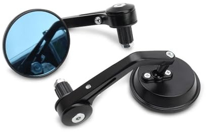 Rétroviseurs Arrière À Bout De Guidon Rond De 7/8 Pouces Accessoires De Moto Pour Cafe Racer Rétroviseurs Latéraux(Color1)