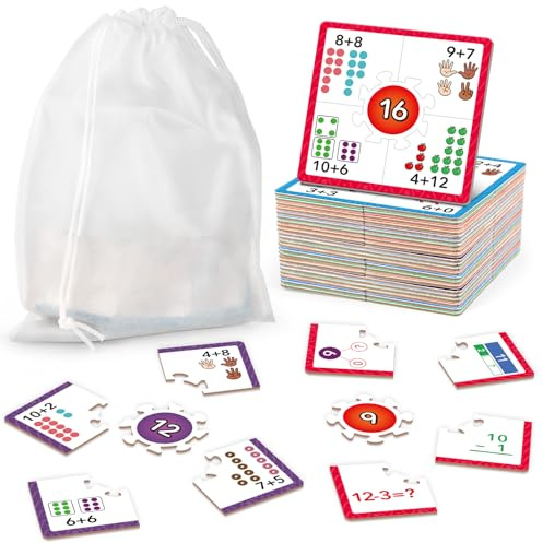 Mathe Lernspiele für Kinder von 3–7 Jahren,Mathe Spielzeug, Zählen Lernen Lernspiele, Additions- und Subtraktionsspiele, Lernaktivitäten für Kindergarten und Schule Kinder Jungen Mädchen Geschenk