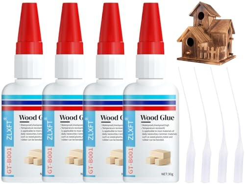 Colla per Legno,4pcs Super Colla,Collsa per Legno Extra Forte,Collas Forte per Legnos,Collas Istantanea Extras FortesCollass Universale Extras Fortes,Super Collasss Istantanea,30g