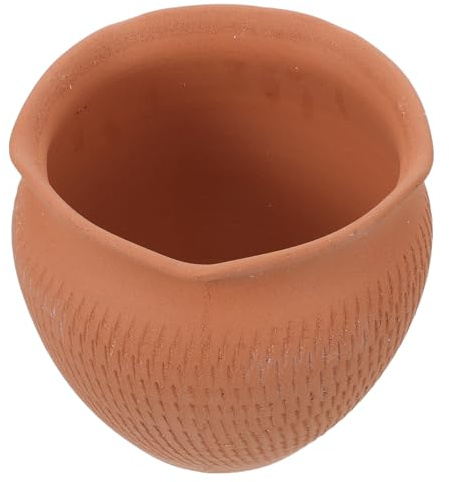 SOIMISS Boîte de Rangement pour Légumes en Terre Cuite avec Trous D’Aération – Bac Ventilé pour Pommes de Terre Oignons et Ail – Seau Compact Multifonction Cuisine Campagnarde –