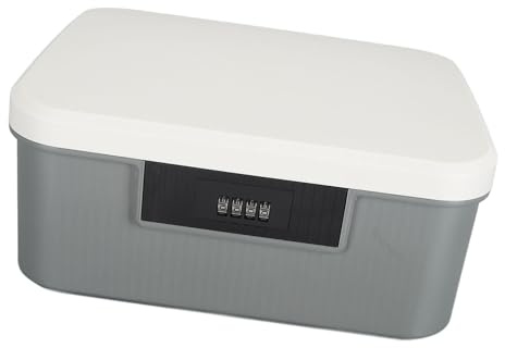 Naroote Coffre de Stockage Verrouillable à Double Couche pour Fichiers, Organisateur de Documents, Boîte de Verrouillage par Mot de Passe pour le Bureau à Domicile avec une capacité de 9 L et une