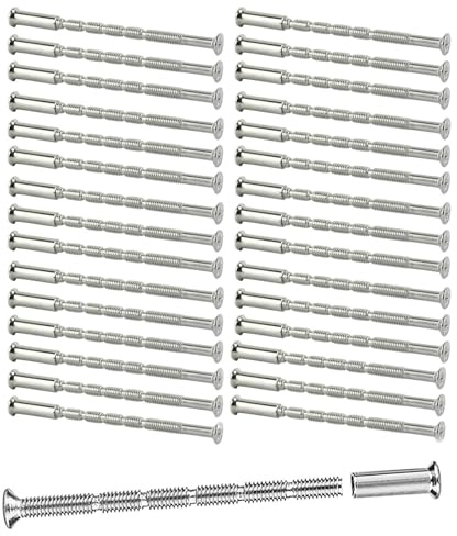30 Piece M3 Door Handle Screw Connecting Bolts and Sleeves, Door Handle Fixing Screw for Door Handle Roses Knobs Escutcheons