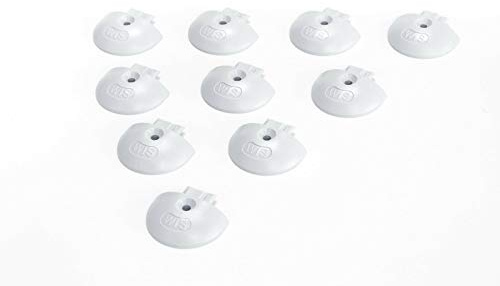 Wistra 10x Endkappe/Einsteckkappe für Airlineschiene runde Form, grau, Kunststoff