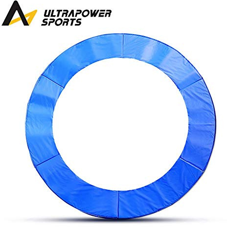 ULTRAPOWER SPORTS Federabdeckung Randschutz Randabdeckung für Trampolin 244cm, 300 bis 305cm, 360 bis 366cm, 395 bis 400cm, 425 bis 430cmcm mit 6/8 Stangen blau PVC - UV beständig (305cm - 6Stangen)