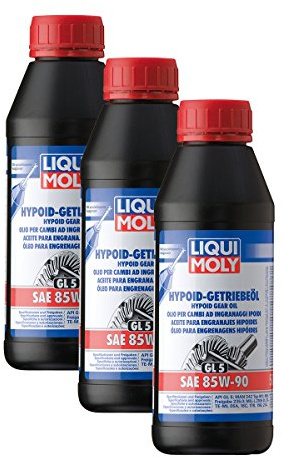 3x LIQUI MOLY 1404 Hypoid-Getriebeöl (GL5) SAE 85W-90 500ml