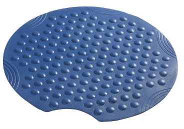 RIDDER Duscheinlage, Duschmatte ca. Ø 55 cm, Tecno, blau | Allergikerfreundlich | Made in Germany | Nachhaltig | Recyclebar | Waschbar | PVC-frei | Massageeffekt