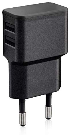 Wicked Chili Dual USB Charger 12W/2400mA Pro Series Universal Power Supply | for Mobile Phone, Watch, Power Bank and Bluetooth Speaker, USB Power Adapter 2 Socket