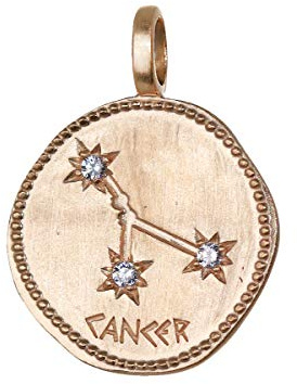 NKlaus Krebs Sternzeichen Vergoldet mit 18k Gold 16mm Kettenanhänger Horoskop Zodiak 1679