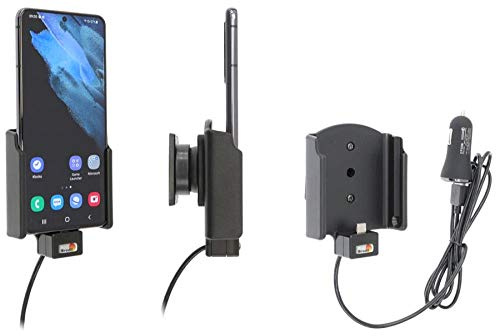 Brodit Gerätehalter 721244 | Made IN Sweden | mit Ladefunktion für Smartphones - Samsung Galaxy S21 5G SM-G991B/SM-G991B/DS, Schwarz