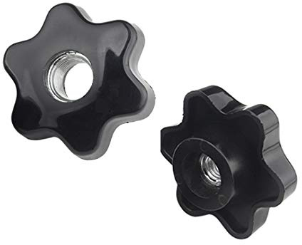 ANSIEDIO 3 Stück M10 x 58 mm Innengewinde Durch Loch Star Kopf Schraube Sterngriffmutte