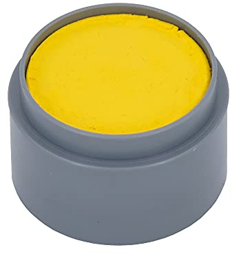 Grimas Water-Make-Up, 15ml Wasserschminke, Farbe ampelgelb 203, professionelle Körperfarbe, schnelltrockend und sehr hautschonend, ideal fürs Kinderschminken, Karneval und Halloween, auf Wasserbasis